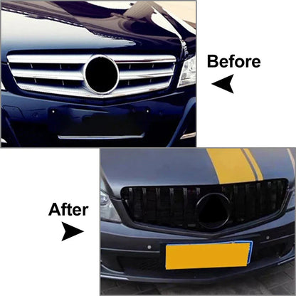 GTR Style Front Bumper Grille for Benz C Class W204 (2007-2014) Silver