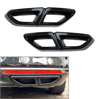 Carbon Fiber Rear Exhaust Muffler Tail Pipe Cover for VW Passat (16-19)