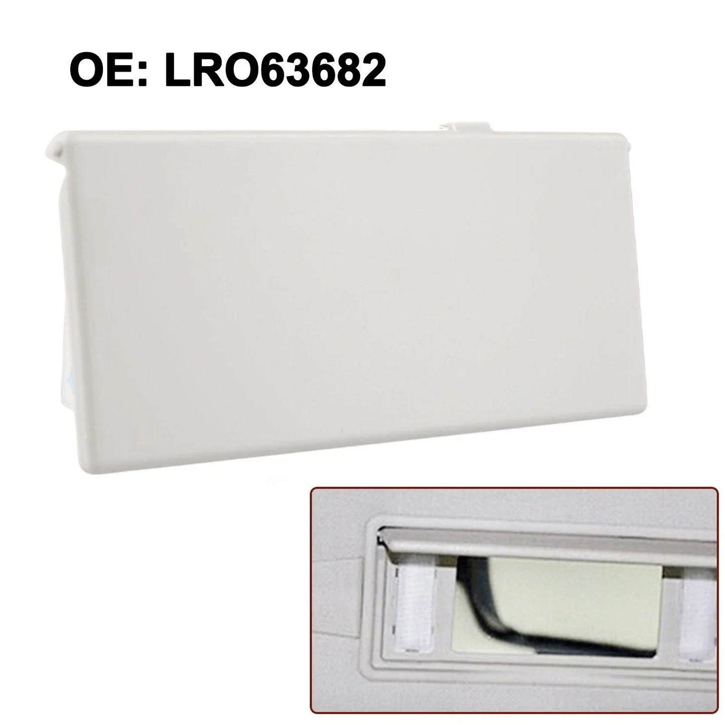 Gray Sun Visor Vanity Mirror Cover for Car