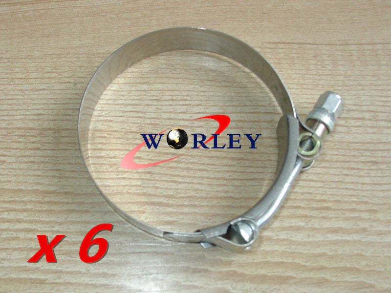 8PCS T Bolt Stainless Steel Silicone Hose Clamps ID 80MM (80-85)