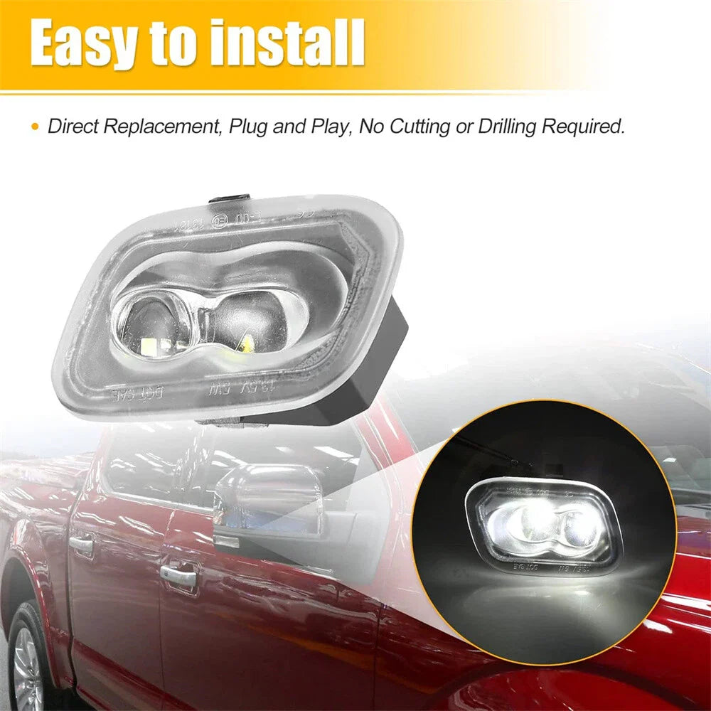 Left & Right Side Puddle Lights for Ford F150 F250 F350 F450 Super Duty