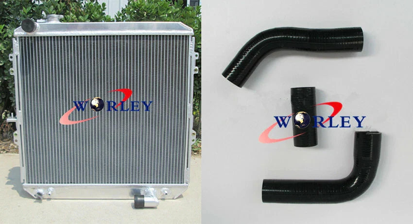 52mm Aluminum Radiator & Hose for Toyota Hilux LN106 LN111 2.8L Diesel (88-97)
