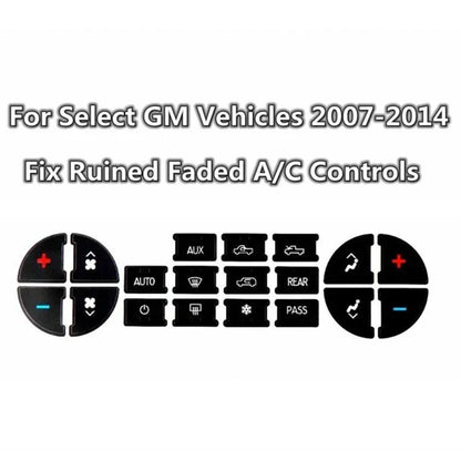 Set AC Dash Button Repair Kit Decal Stickers for Car