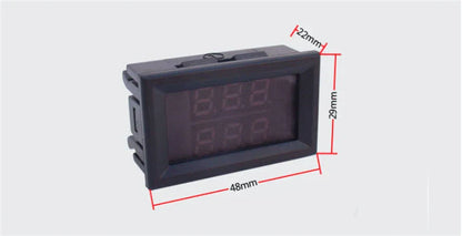 Red Blue LED Dual Digital Display Intercooler Supercharger Temp Gauge for Car