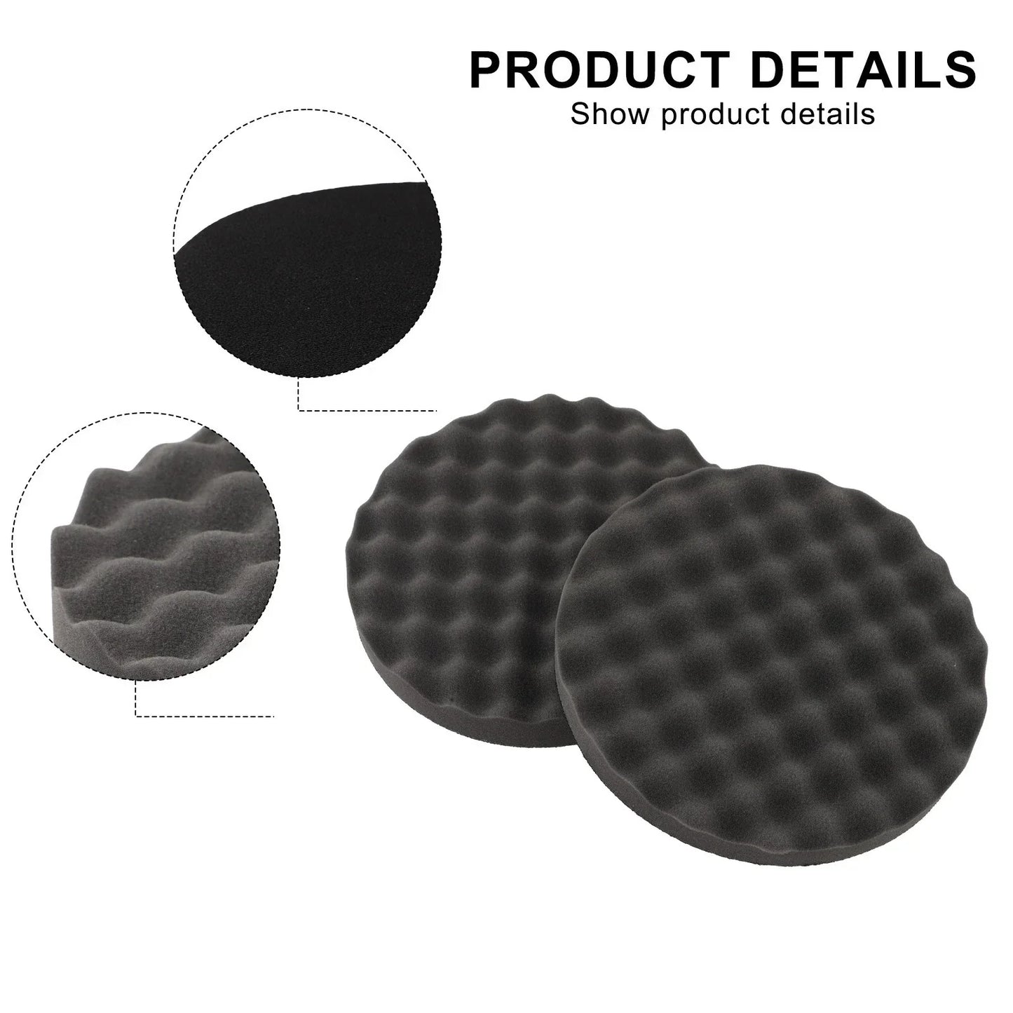 2 x Round Foam Polishing Pad Kit 8 Inch Single Sided Tools Supplies