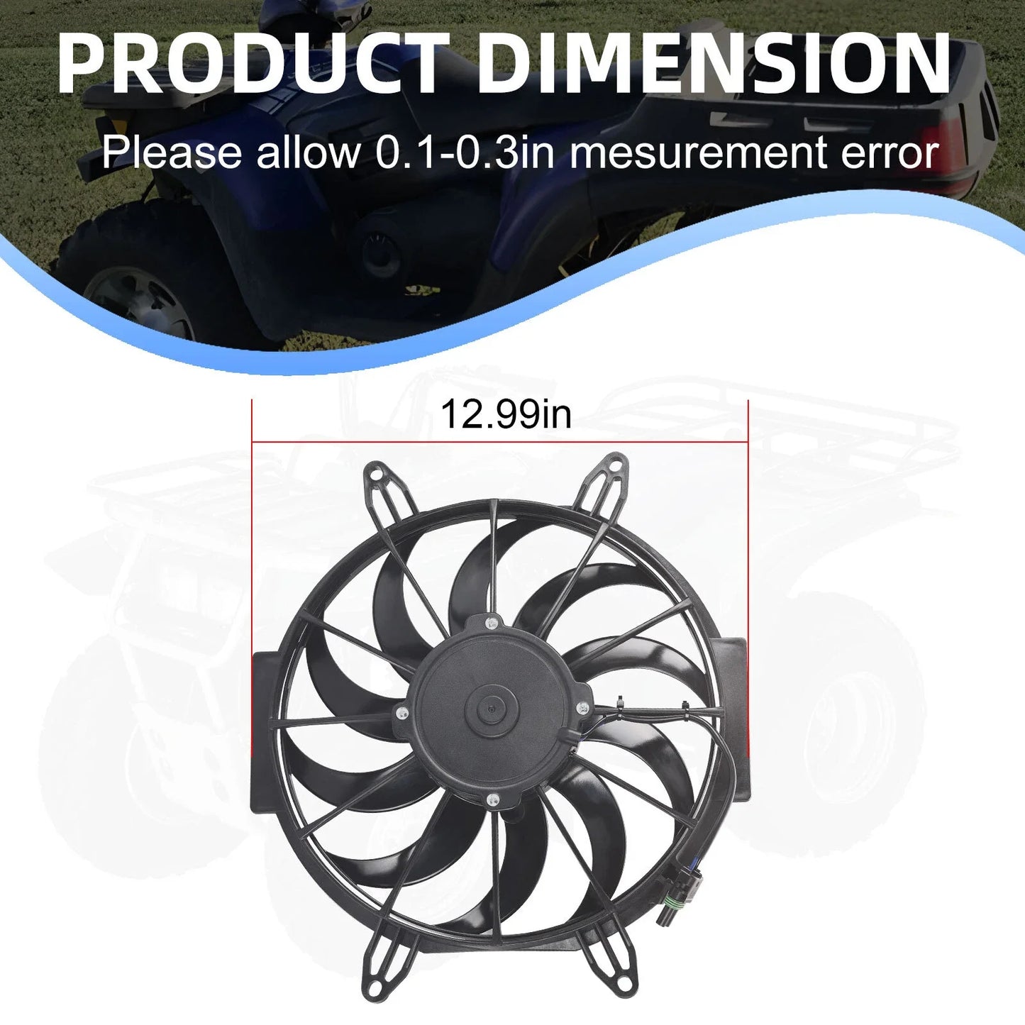 Radiator Cooling Fan Motor for Polaris ATP 500 / Sportsman 450 (2005–2007)