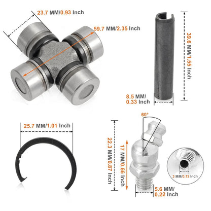 Driveshaft U-Joints Front Rear Kit for Polaris RZR 800 (2009–2014)