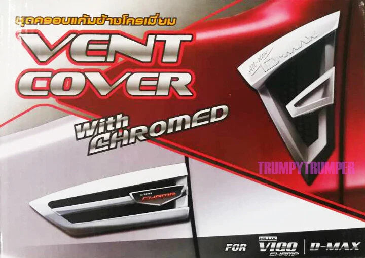 Chrome Side Vent Indicator Door Cover Trim for Isuzu D-Max 2012-2019