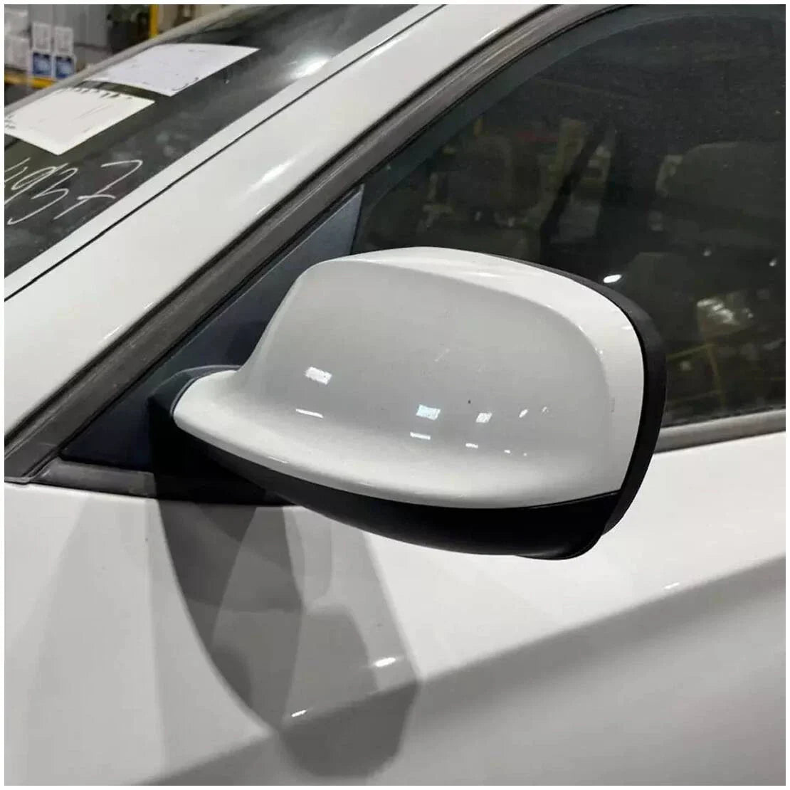 White Side Mirror Cover Caps for BMW X3 F25 2011-2014 (2 x)