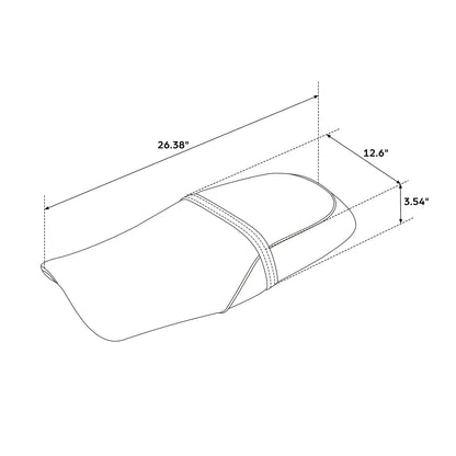 Black Rider Driver Passenger Seat 11-12 for Honda CB1100 (2010-2024)
