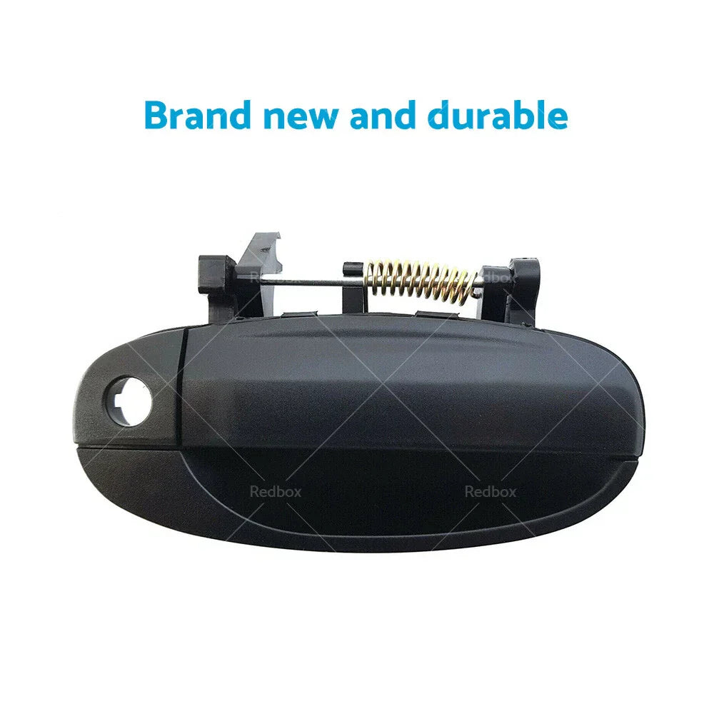 Front Outer Door Handle Pair LH+RH Black for Holden Barina Hatch (2005-2011)