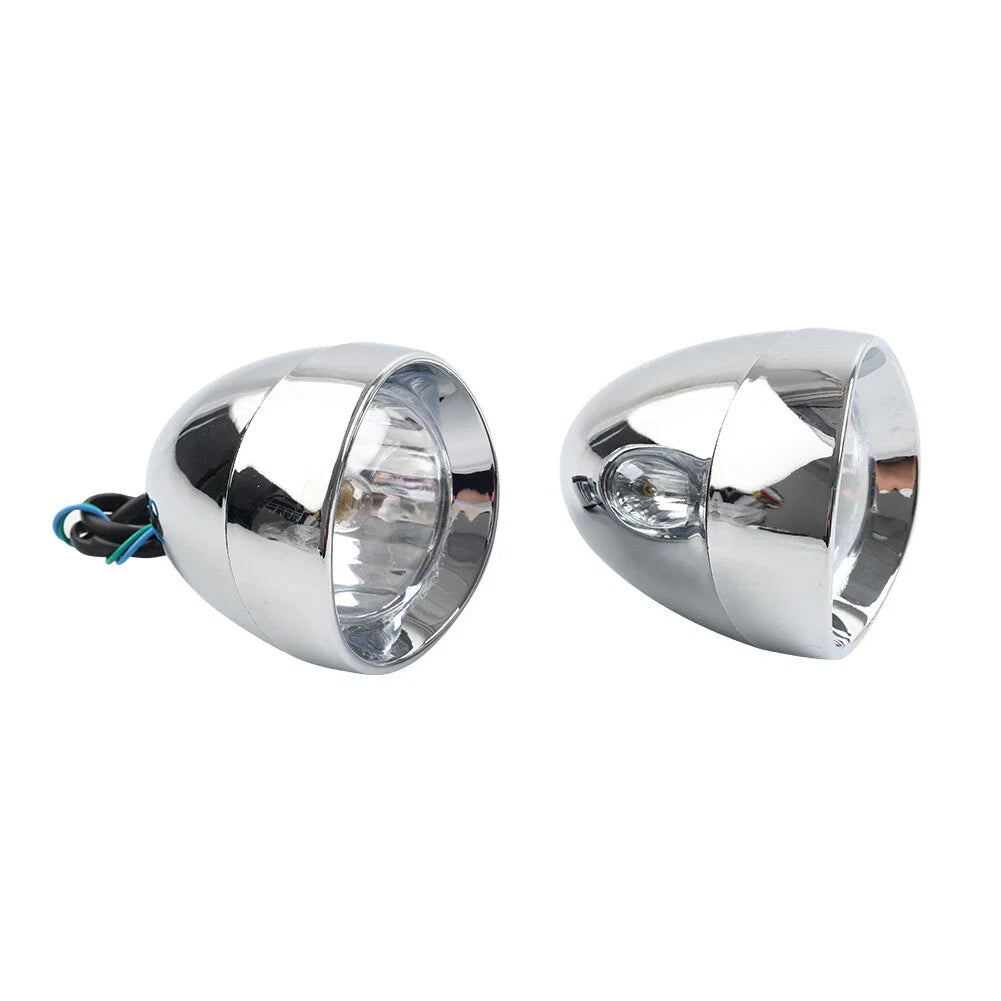 Chrome Motorcycle Passing Spot Light Fog Lamp Head Light for Custom (N/A)