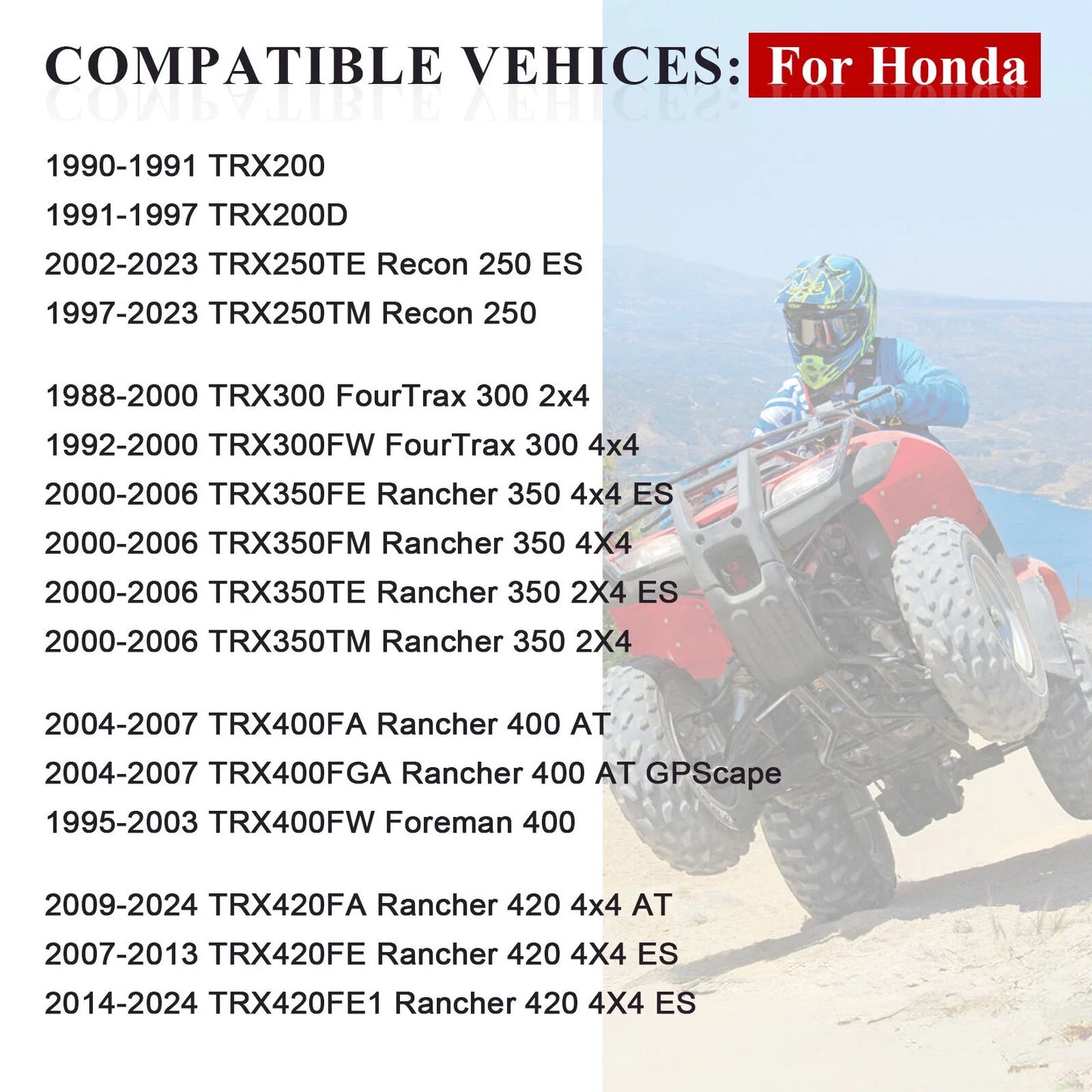 4x Wheel Center Cap for Honda FourTrax 300 TRX300 / TRX300FW (1988-2000)