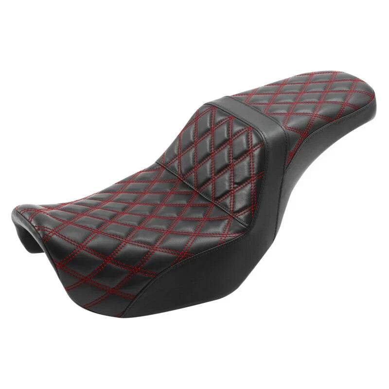 Breathable Driver Passenger Seat for Harley Dyna Low Rider Fat Bob (2006-2017)