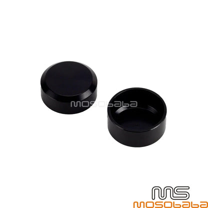Smooth Black Rear Axle Nut Caps for Harley Sportster S, Pan America (2021-2023)