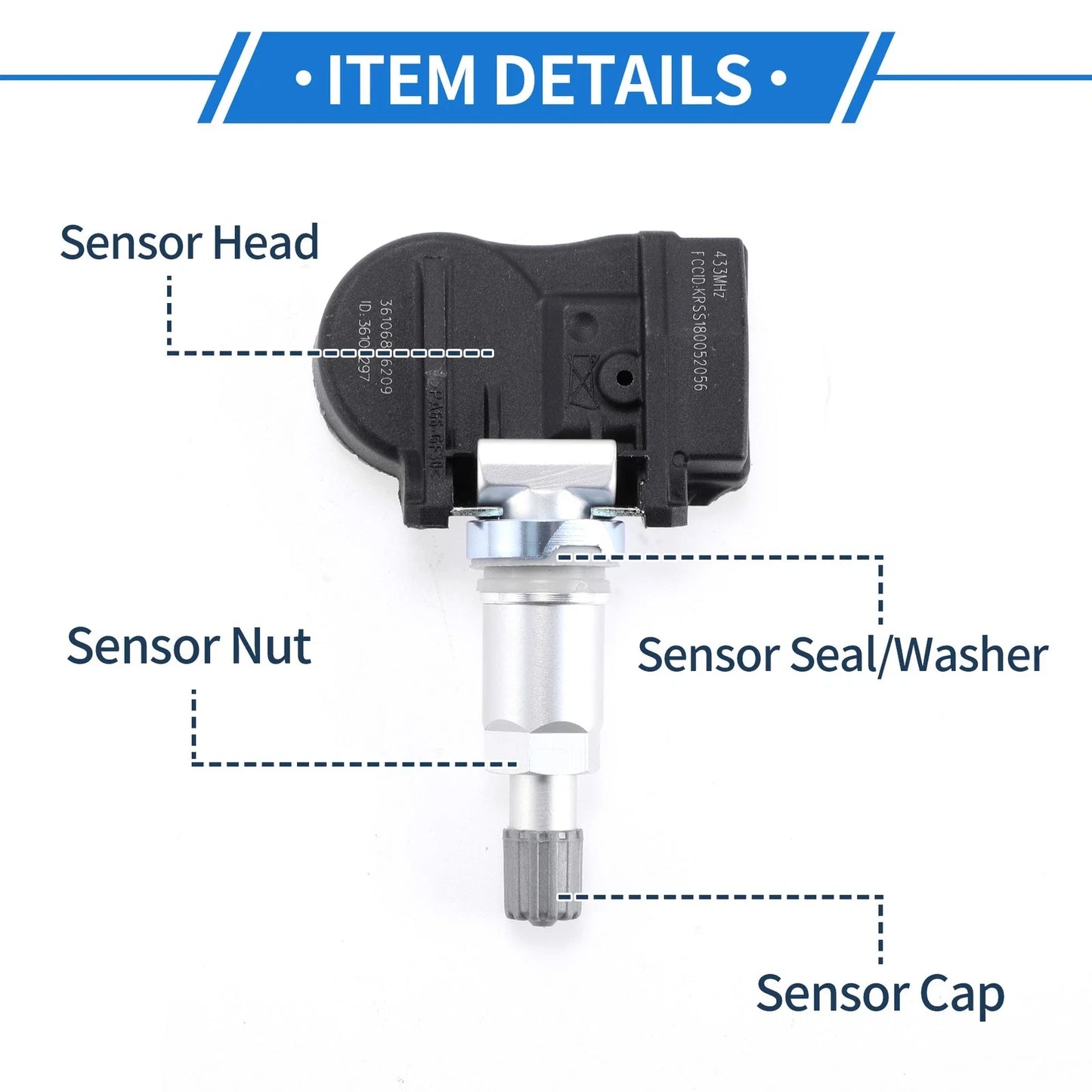 Tire Pressure Sensor for BMW 220i (2014 - 2021) 1 Pc 433MHz