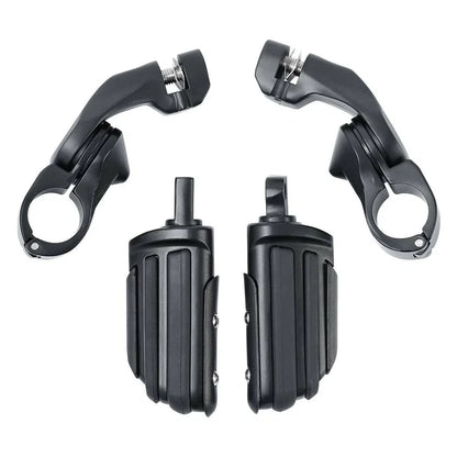 1-1/4" Short Angled Highway Bar Footpeg Mount for Harley Touring