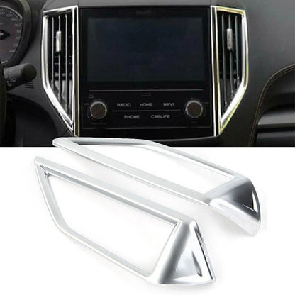 Matte Silver Front Middle Air Vent Covers for Subaru Forester (2019-2022)