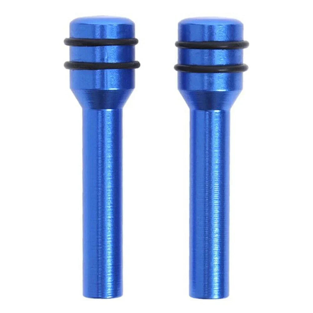 4x Blue Aluminum Door Lock Knob Pins for Car