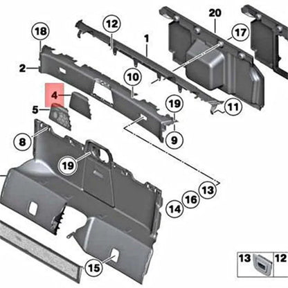 Rear Center Cover Trim Panel for BMW E89 Z4 (2009-2016)