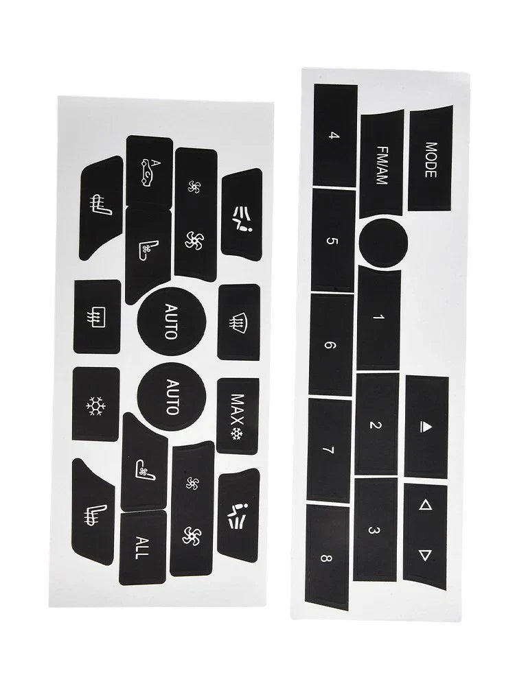 Vinyl Decal Stickers AC and Radio Buttons for BMW 7 Series (2008–2015)