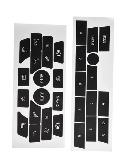 Vinyl Decal Stickers AC and Radio Buttons for BMW 7 Series (2008–2015)