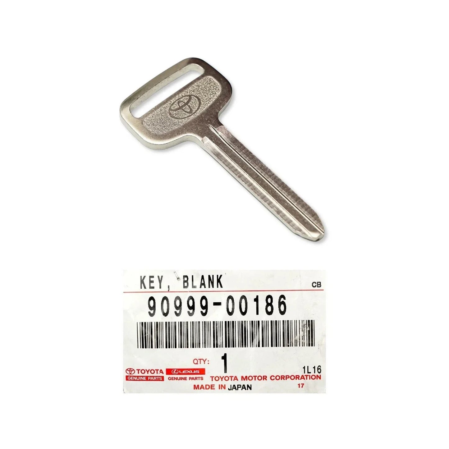 Steel Master Key Blank Uncut for Toyota Hilux 4Runner Tacoma RAV4 (2001-2023)