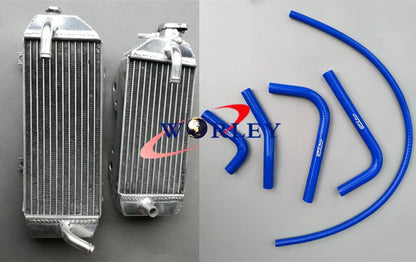 Aluminum Radiator + Silicone Hose for Kawasaki KX250F KXF250 (2017-2018)