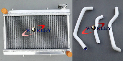 Aluminum Radiator + Black Hose for Honda TRX250 TRX250R (1988-1989)