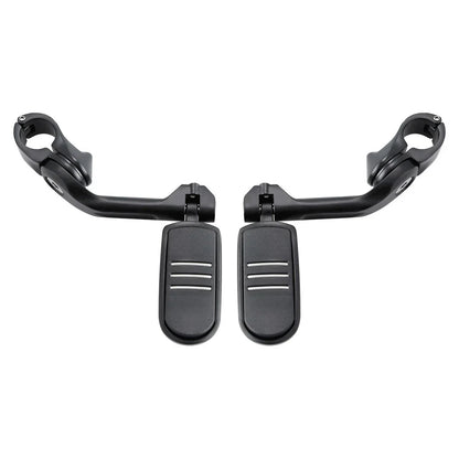 1 1/4'' Matte Long Angled Footpegs Mount Engine Guard Pegstreamliner