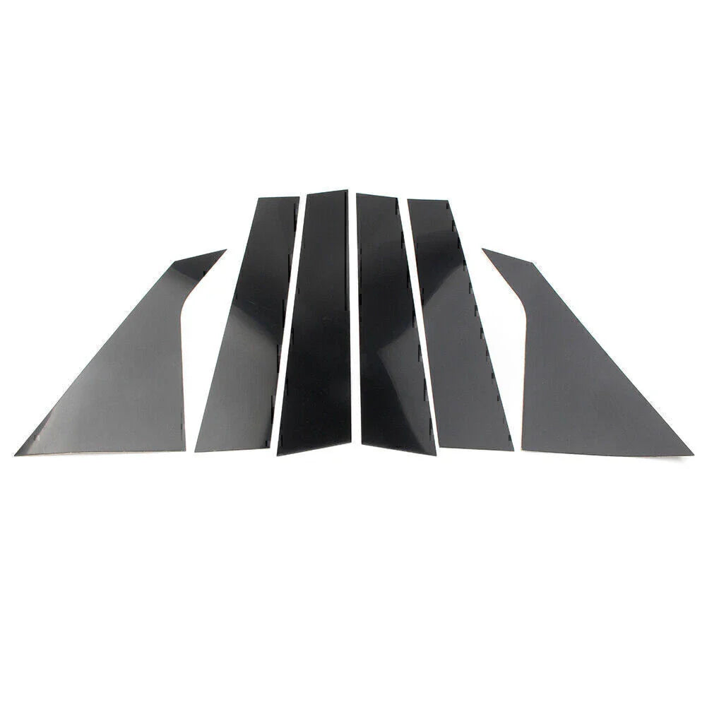 6 x Black Door Window Trim Covers for Chevrolet Impala (2006-2020)