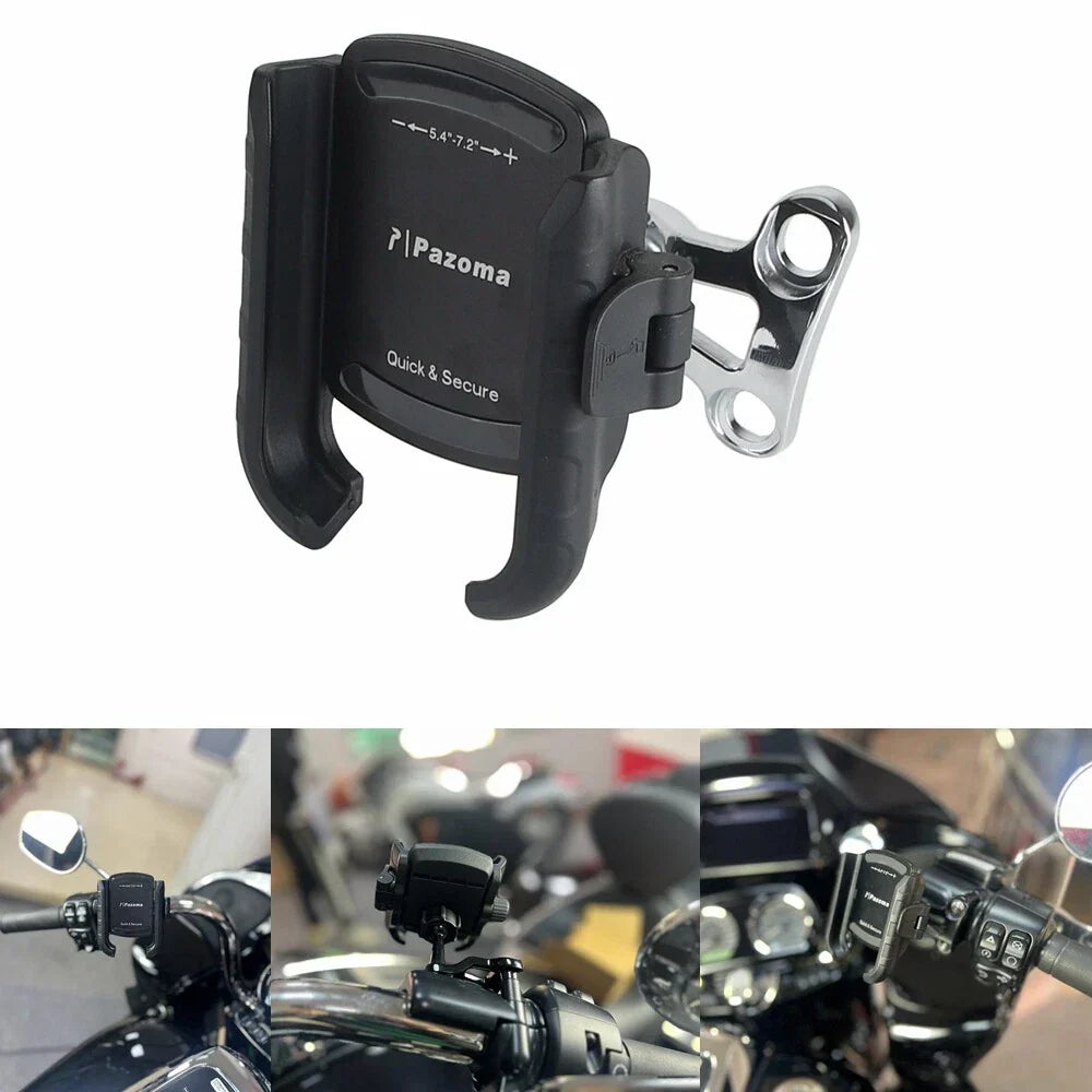 Handlebar Mount Phone Holder for Harley Touring Softail Street Glide (2014-2023)