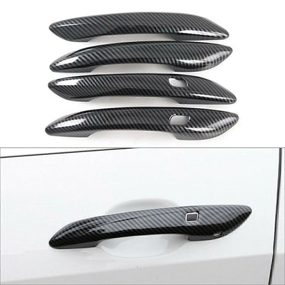 4pcs Carbon Fiber Exterior Side Door Handle Covers for Hyundai Elantra (2021)
