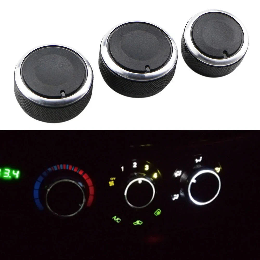 3 x Climate Control Switch Knob Set for Chevrolet Aveo (2004-2011)
