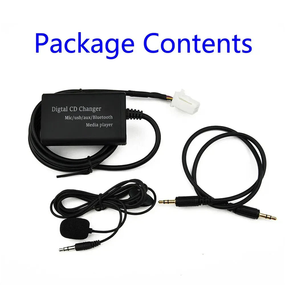 Bluetooth Handsfree Stereo AUX Adapter for Toyota Corolla, Sequoia (2003-2023)