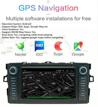 7'' Car Stereo GPS Navigation for Toyota Auris Corolla Hatchback (2013-2018)