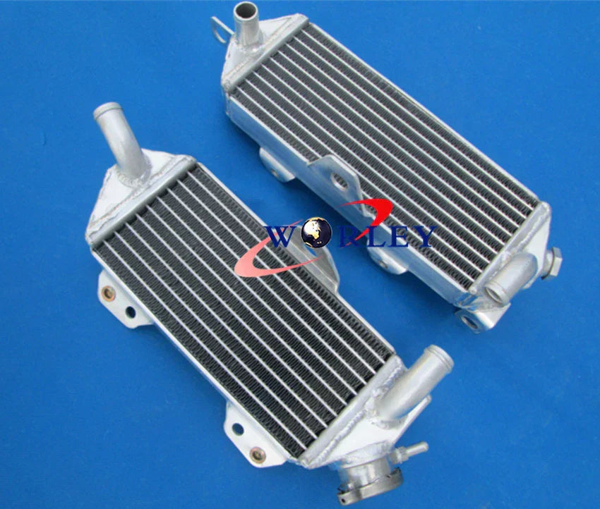 Aluminum Radiator + Blue Silicone Hose for Kawasaki KX250 (1988-1989)