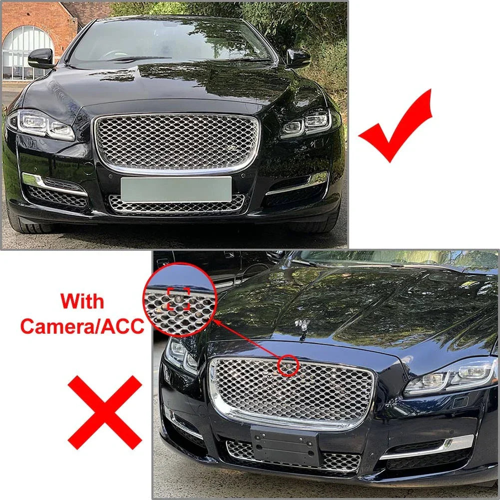 Honeycombe Front Mesh Bumper Grille Trim for Jaguar XJ (2010-2015)