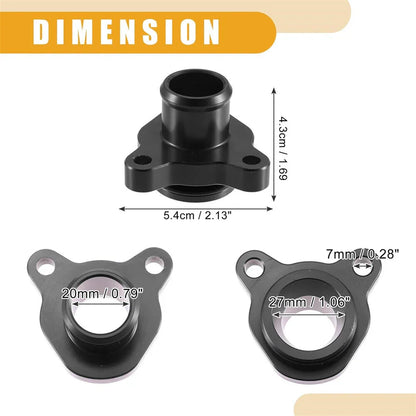 Coolant Port Flange Fitting w/ O-ring Clamp for BMW 1 2 3 4 5 Series (2006-2023)