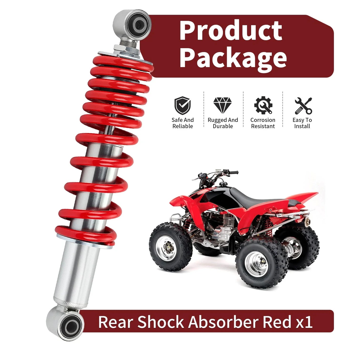 Rear Shock Absorber Red for Yamaha Blaster (1988–2006)