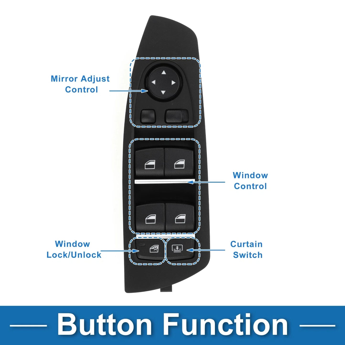 Power Window Switch for BMW 740i 750i 750Li 760Li Black