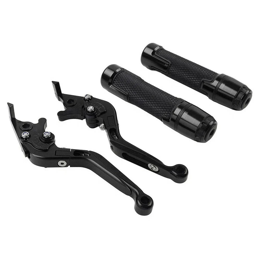 Fold Extendable Brake Clutch Levers & Handlebar Grips for Suzuki DL1000 (2002-2023)
