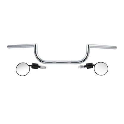 Chrome 7/8" Handlebar & Rear-View Mirrors for Yamaha Cafe Racer