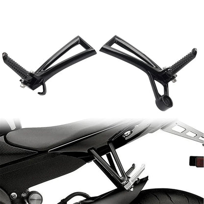 Black Rear Passenger Footrests Pegs for Yamaha YZF R6 (2003-2005)