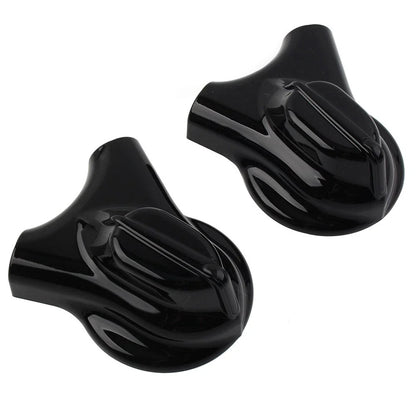 Black Rear Swingarm Axle Covers for Harley Heritage Softail (2008-2017)