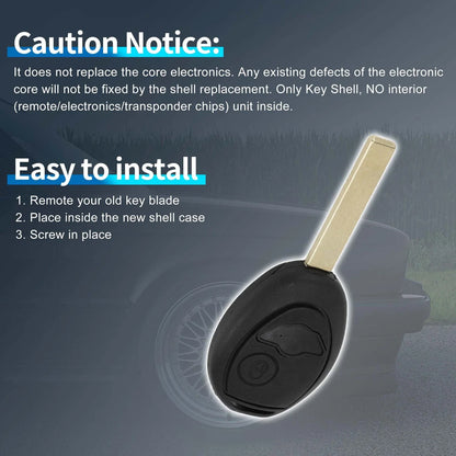 Buttons Keyless Entry Remote Fob Case for BMW Mini Cooper (2002 - 2005)