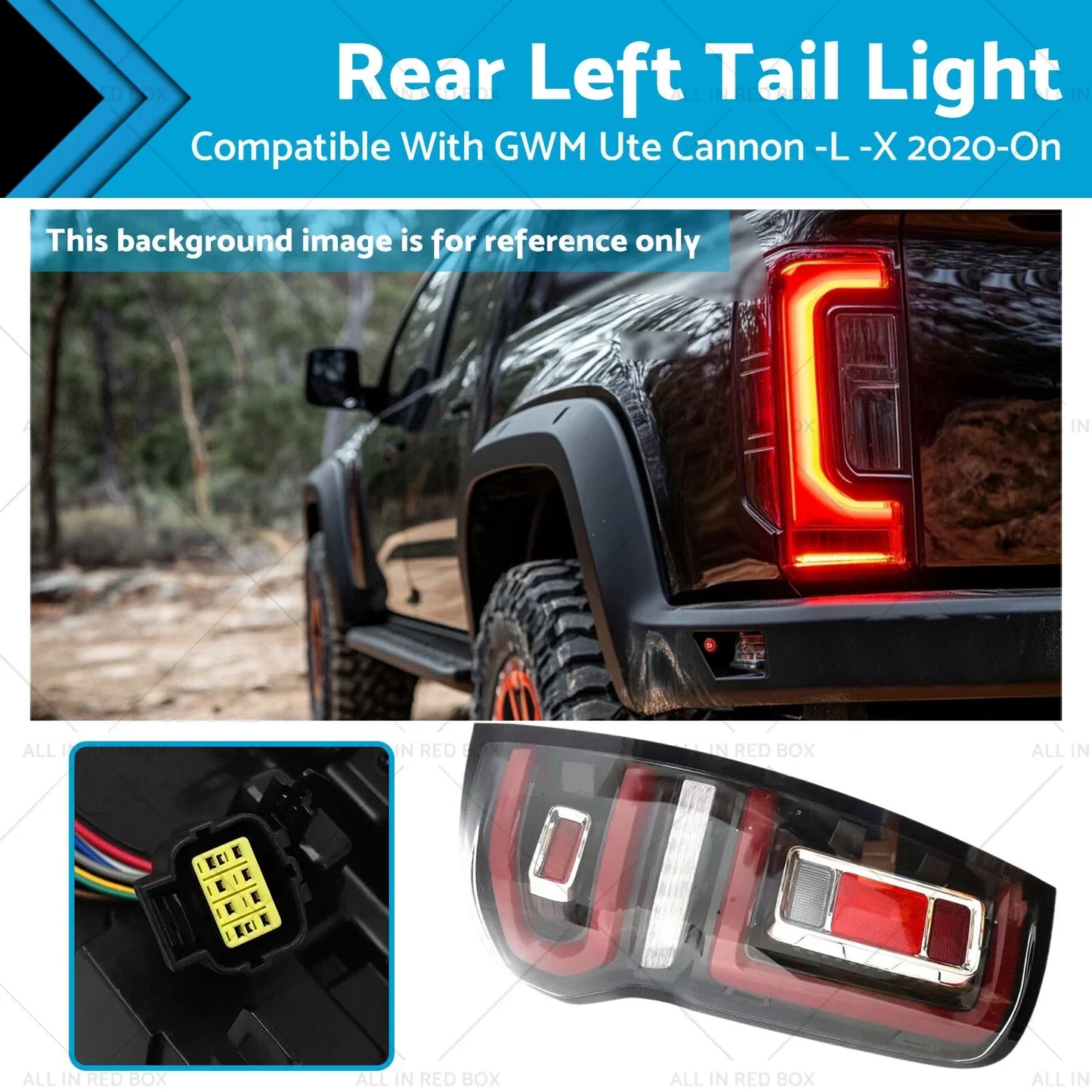 Tail Light Rear Left LED for GWM Ute Cannon 2020-2023 ()