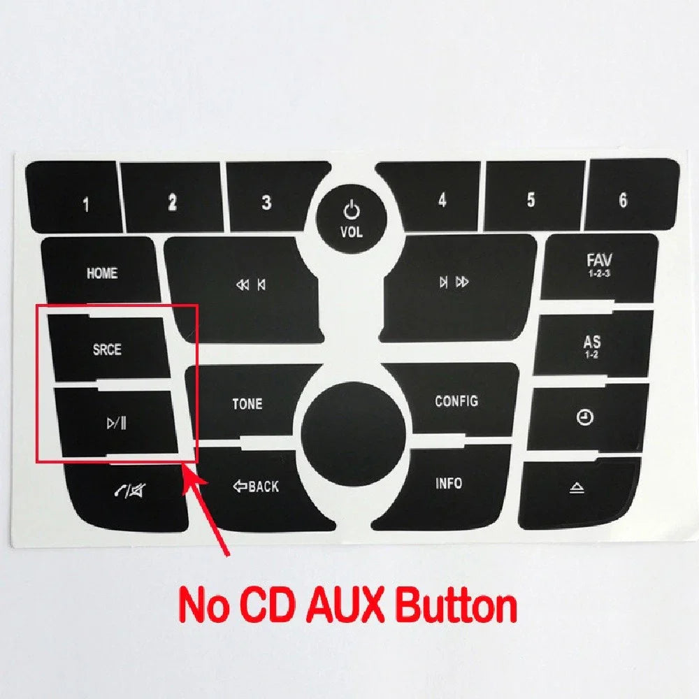 Car Radio Button Repair Decal Sticker Set for Buick Verano, Encore (2012-2015)