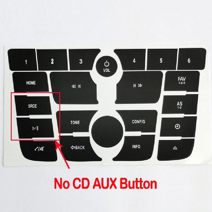 Car Radio Button Repair Decal Sticker Set for Buick Verano, Encore (2012-2015)