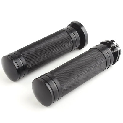 CNC Black Hand Grips for Harley Davidson Touring Sportster Dyna